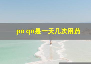 po qn是一天几次用药